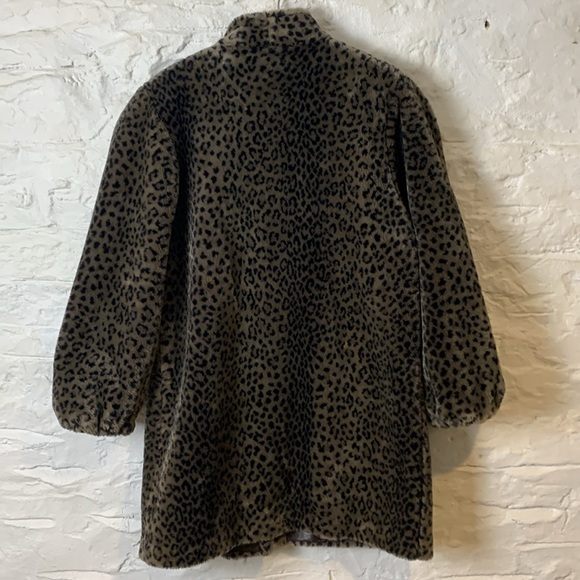Vintage Leopard Print Faux Fur Coat Union Made in Canada Georgio Ferrini - Picture 4 of 12